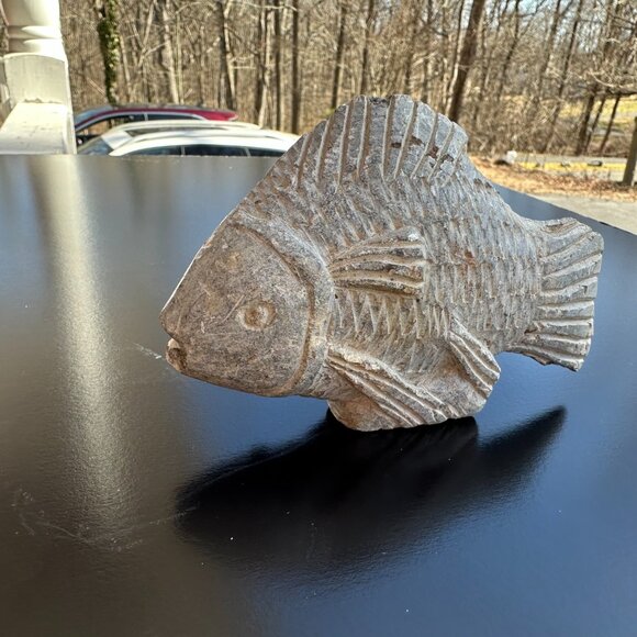 #979 SOAP STONE FISH  SOAP STONE FISH CARVING - Picture 4 of 9